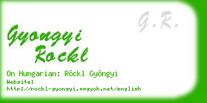 gyongyi rockl business card