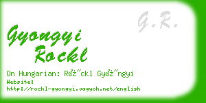 gyongyi rockl business card